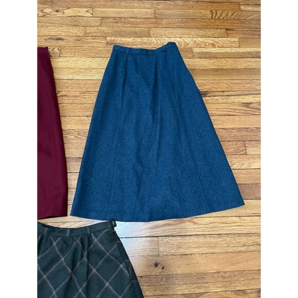 Vintage Talbots Size 4 Wool Tweed A-line High Waist Midi Skirt *Lot of 3* Modest - Picture 4 of 14